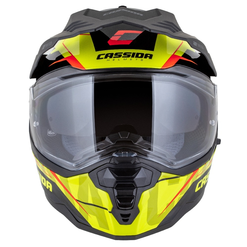 Enduro helma Cassida Road Runner TechniX fluo žluto-černo-oranžovo-šedá