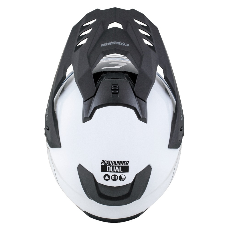 Enduro helma Cassida Road Runner Dual bílo-černá