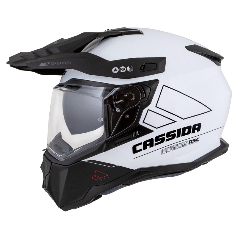 Enduro helma Cassida Road Runner Dual bílo-černá