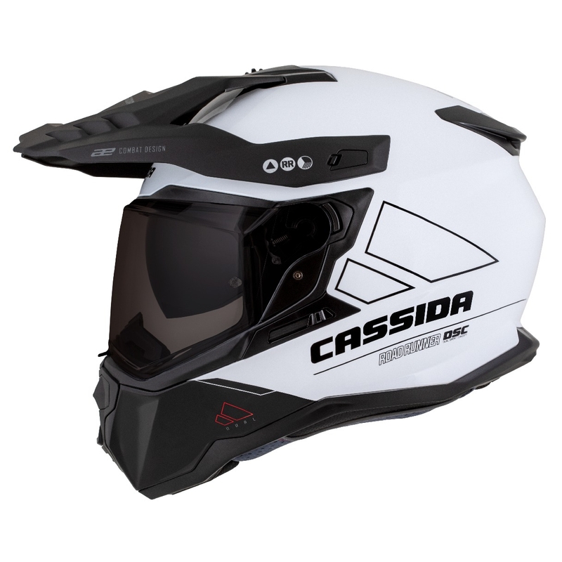 Enduro helma Cassida Road Runner Dual bílo-černá