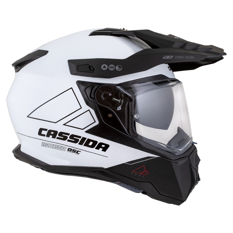 Enduro helma Cassida Road Runner Dual bílo-černá