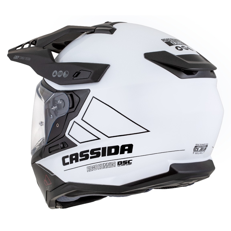 Enduro helma Cassida Road Runner Dual bílo-černá