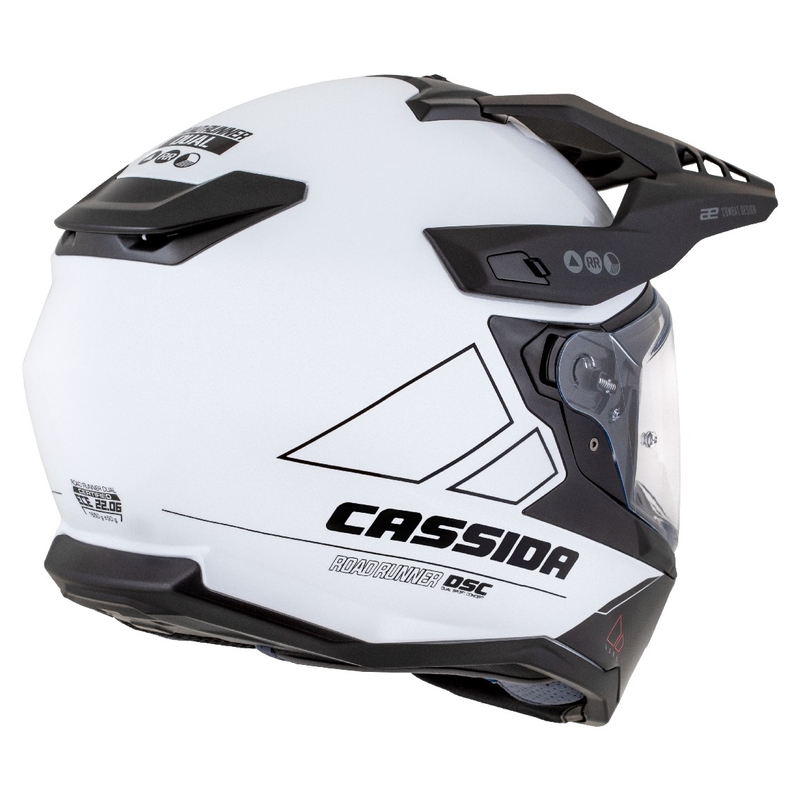 Enduro helma Cassida Road Runner Dual bílo-černá