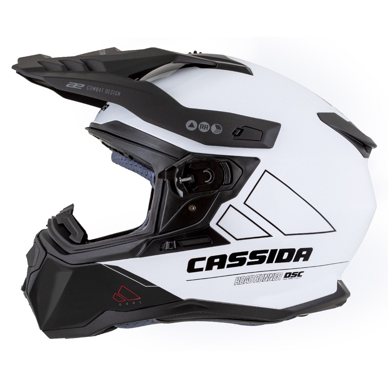 Enduro helma Cassida Road Runner Dual bílo-černá
