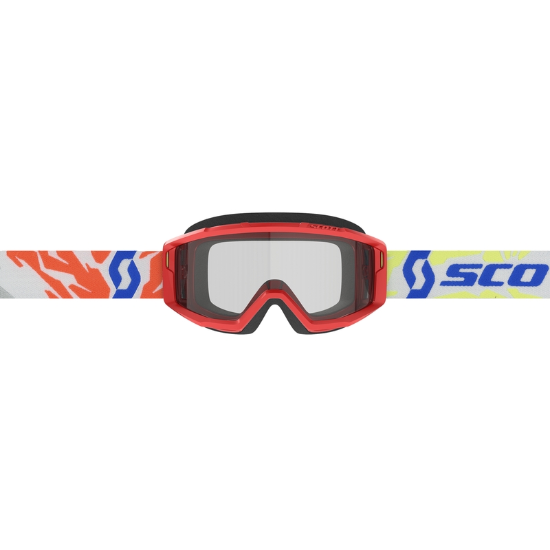 Dětské motokrosové brýle SCOTT Primal Youth červené s čirým plexi výprodej