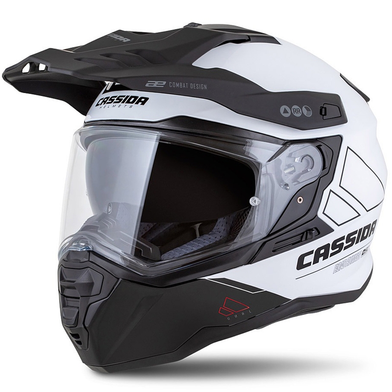 Enduro helma Cassida Road Runner Dual bílo-černá