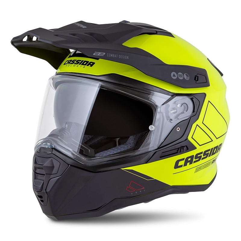 Enduro helma Cassida Road Runner Dual fluo žluto-černá