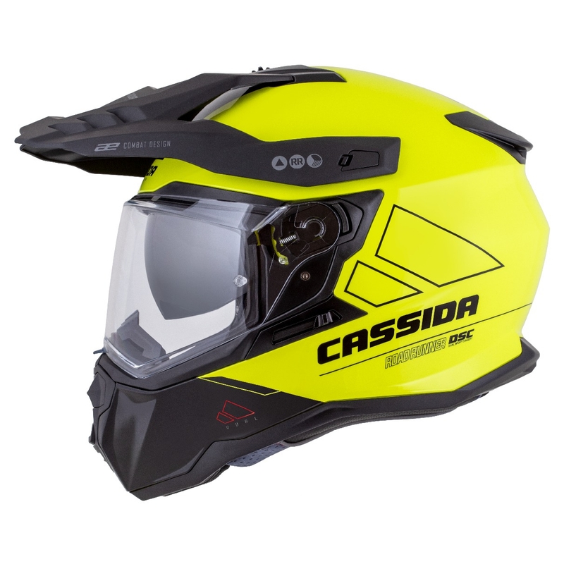 Enduro helma Cassida Road Runner Dual fluo žluto-černá