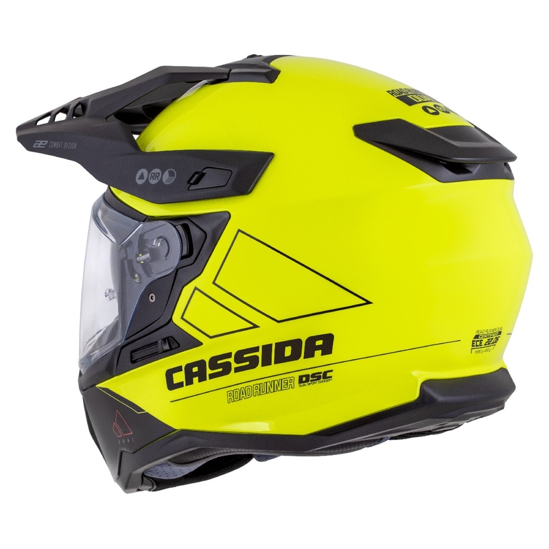 Enduro helma Cassida Road Runner Dual fluo žluto-černá