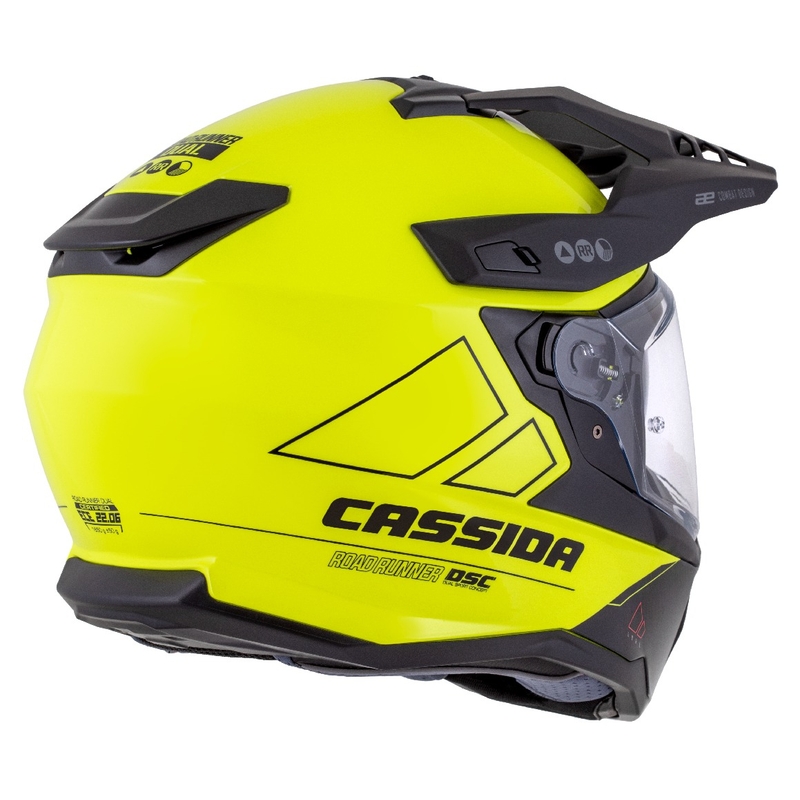 Enduro helma Cassida Road Runner Dual fluo žluto-černá