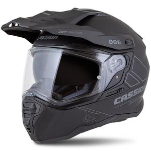 Enduro helma Cassida Road Runner Dual matná černo-tmavo šedá