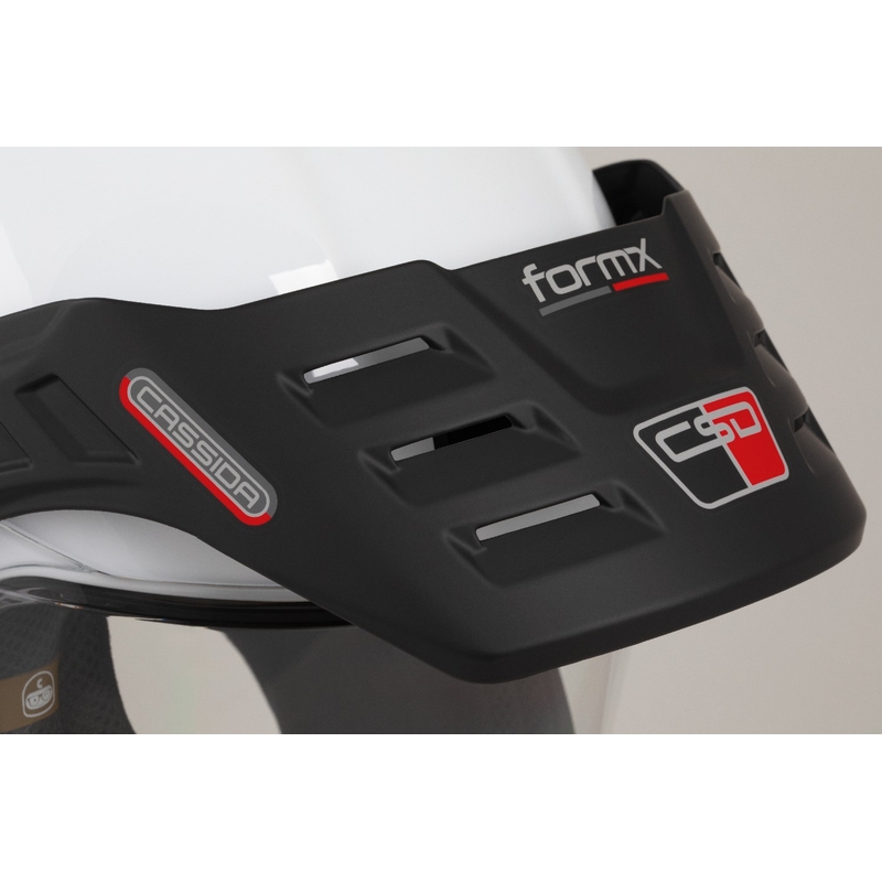 Enduro helma Cassida FormX FlatOut bílo-černo-červená