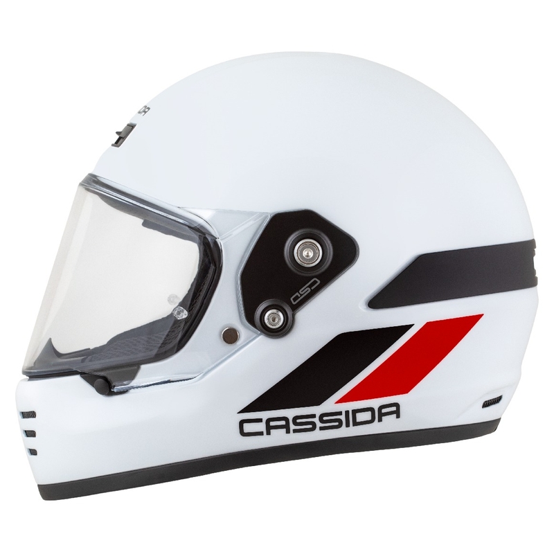 Enduro helma Cassida FormX FlatOut bílo-černo-červená