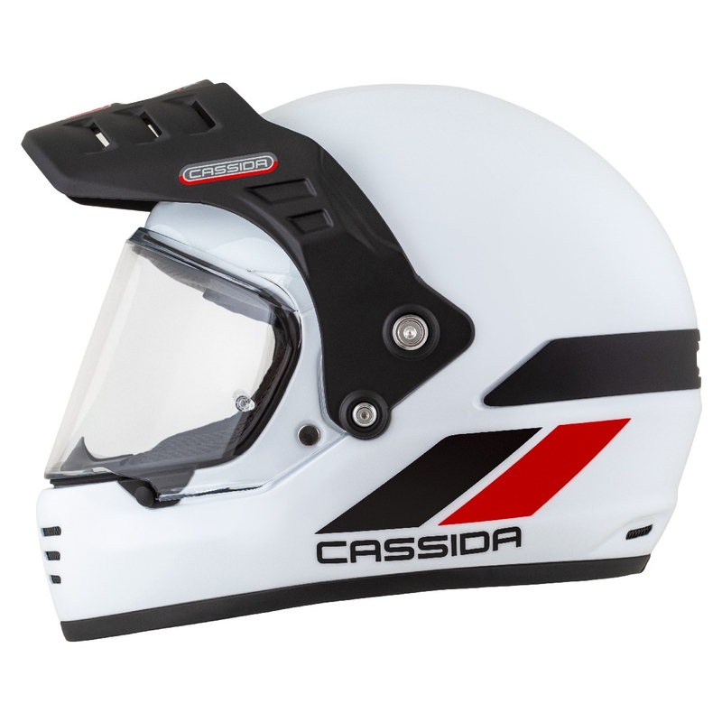 Enduro helma Cassida FormX FlatOut bílo-černo-červená