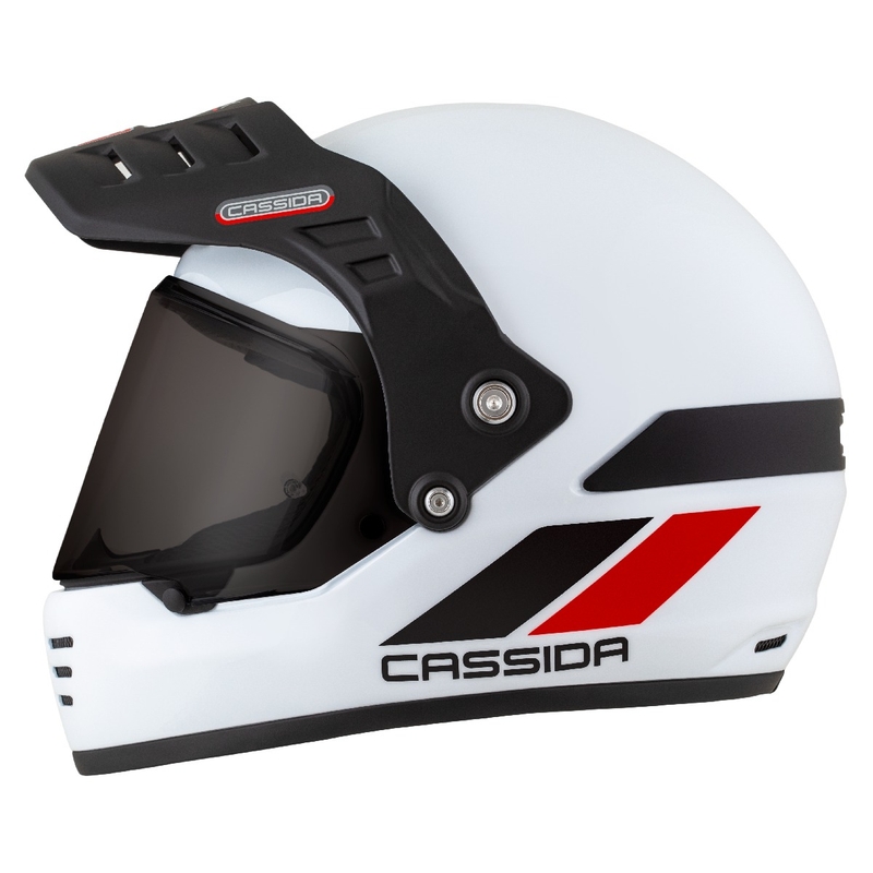 Enduro helma Cassida FormX FlatOut bílo-černo-červená