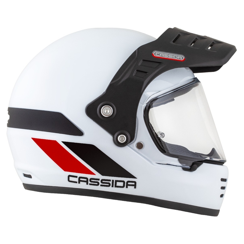 Enduro helma Cassida FormX FlatOut bílo-černo-červená