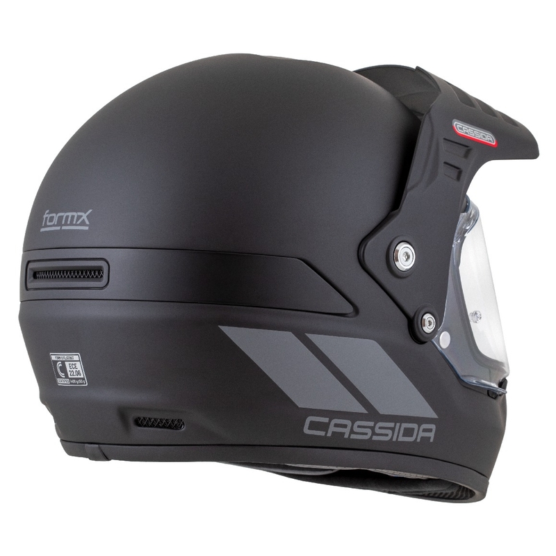 Enduro helma Cassida FormX FlatOut matná černo-tmavo šedá