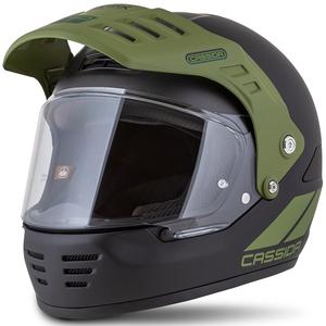Enduro helma Cassida FormX FlatOut matná černo-zelená