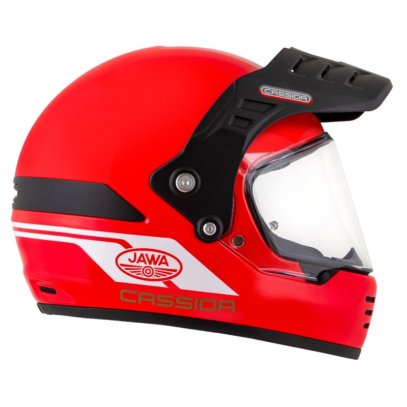 Enduro helma Cassida FormX Jawa RotaX červeno-bílo-zlatá