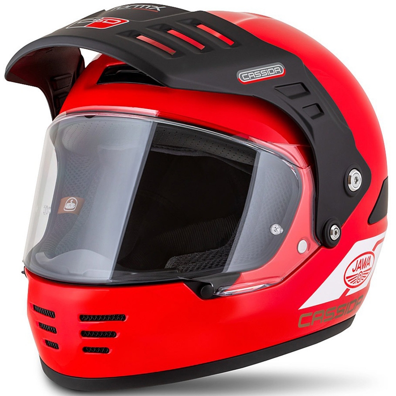Enduro helma Cassida FormX Jawa RotaX červeno-bílo-zlatá