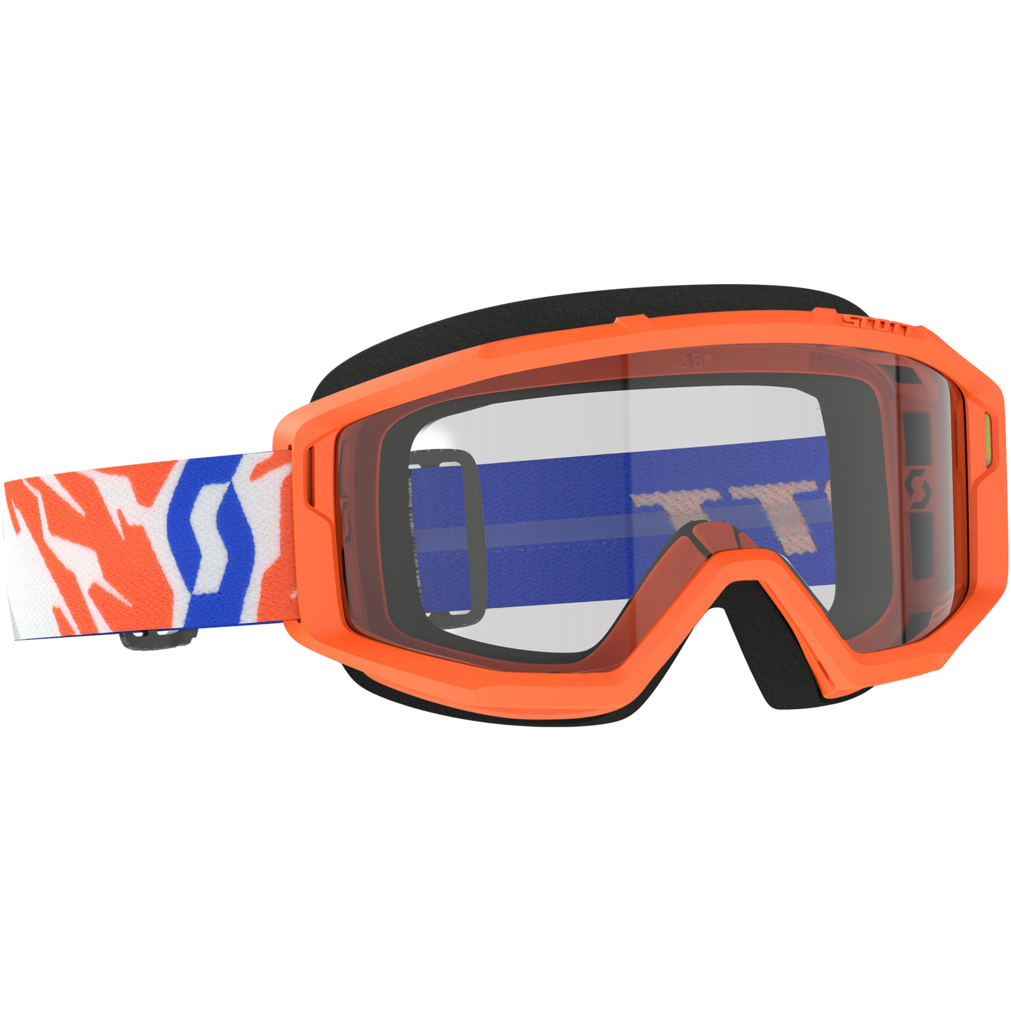 Dětské motokrosové brýle SCOTT Primal Youth oranžové s čirým plexi