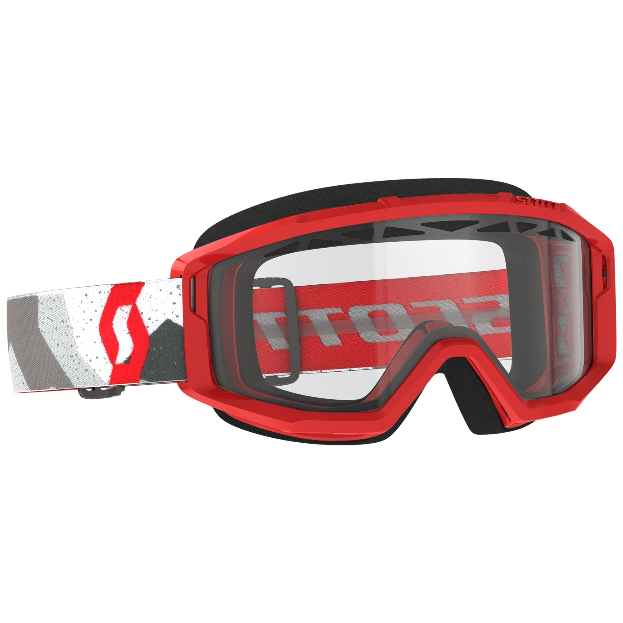 Motokrosové brýle SCOTT Primal Enduro camo červené s čirým plexi
