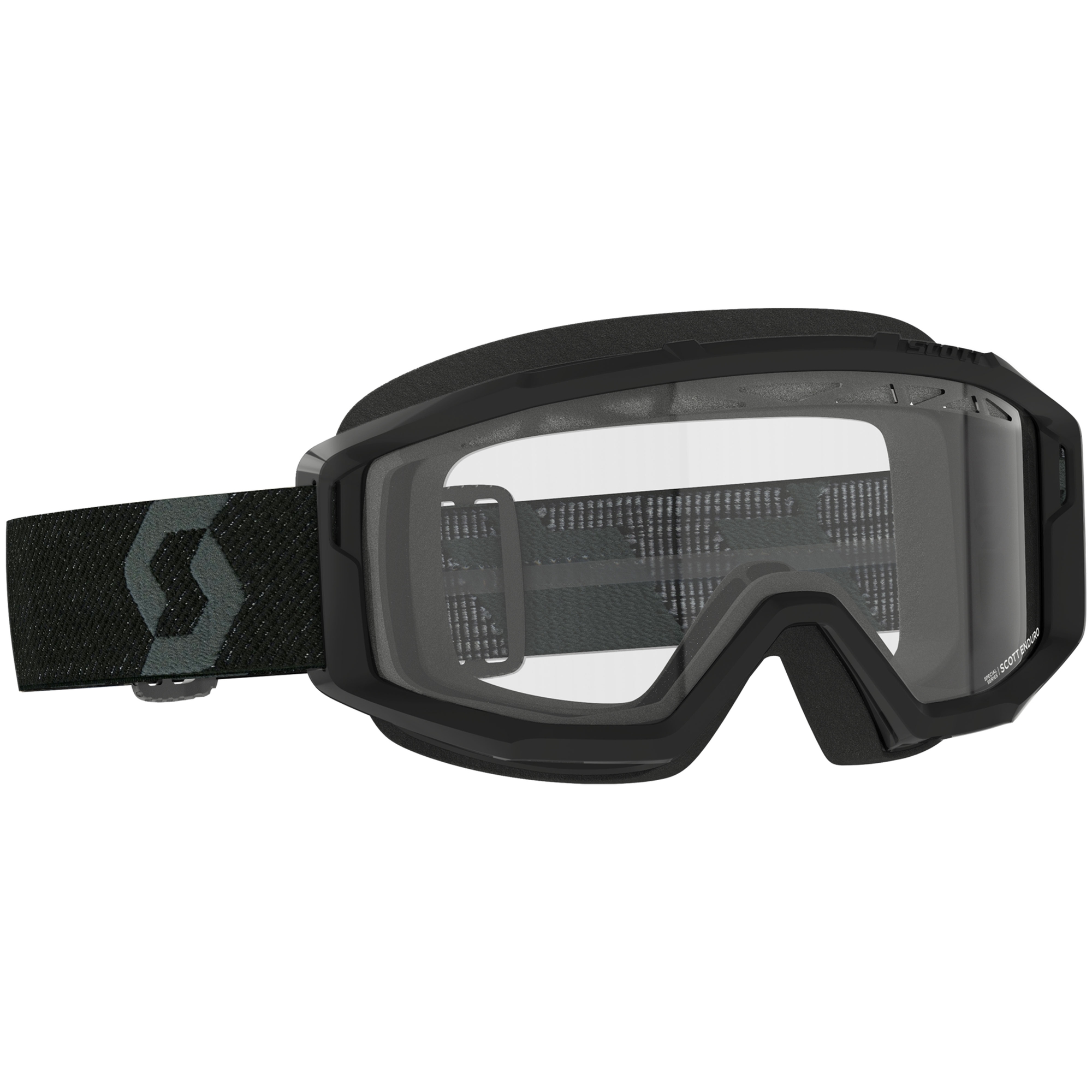Motokrosové brýle SCOTT Primal Enduro černé s čirým plexi