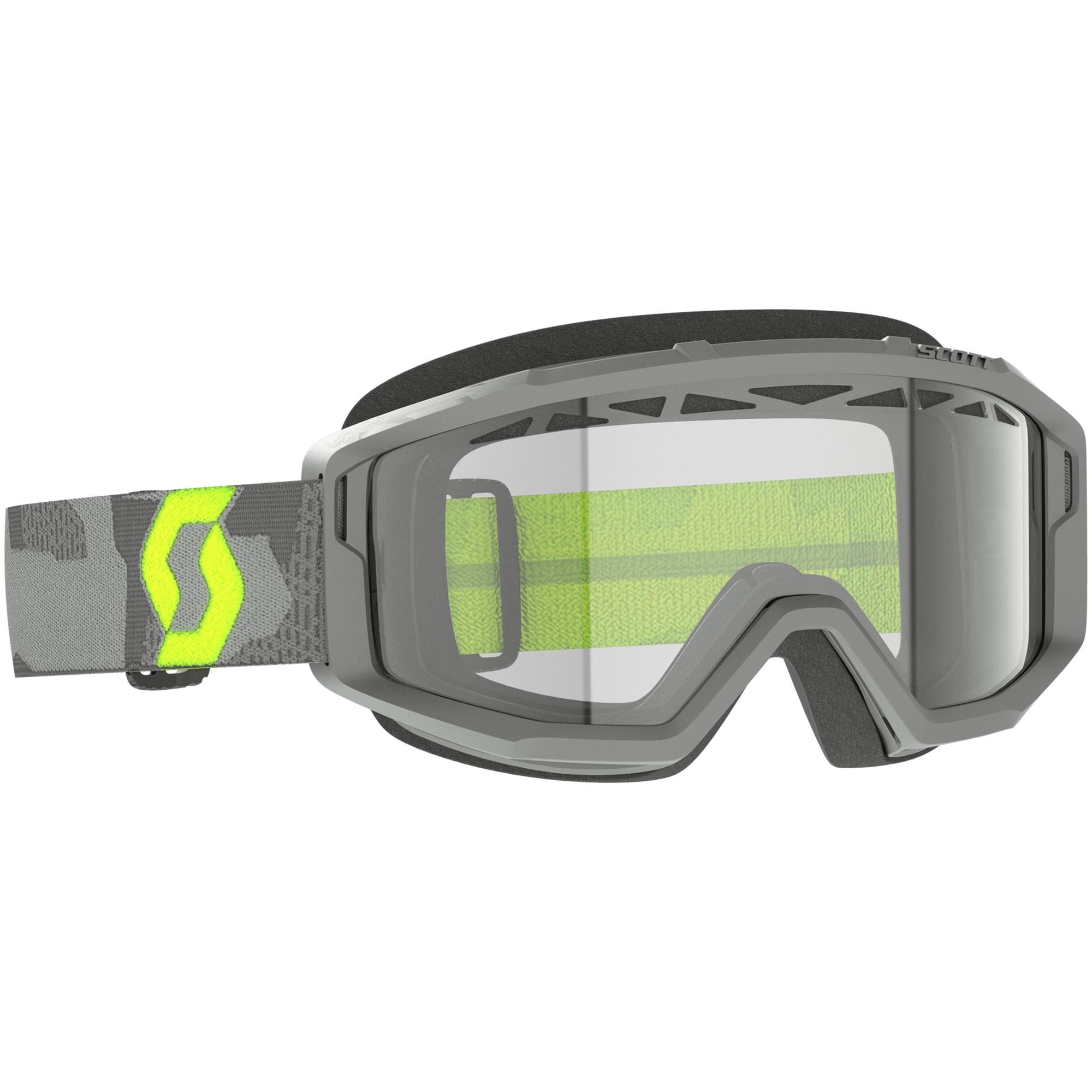 Motokrosové brýle SCOTT Primal Enduro šedo-fluo žluté s čirým plexi
