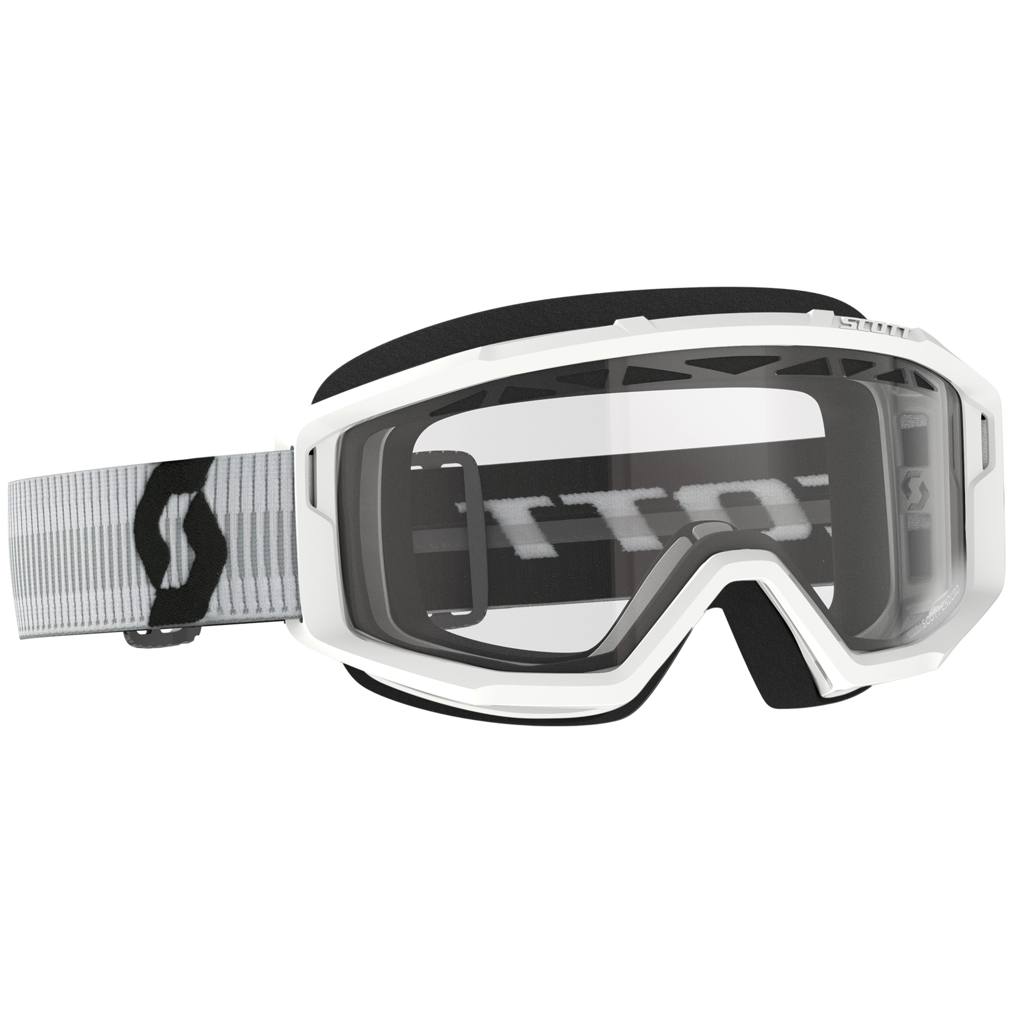 Motokrosové brýle SCOTT Primal Enduro bílé s čirým plexi