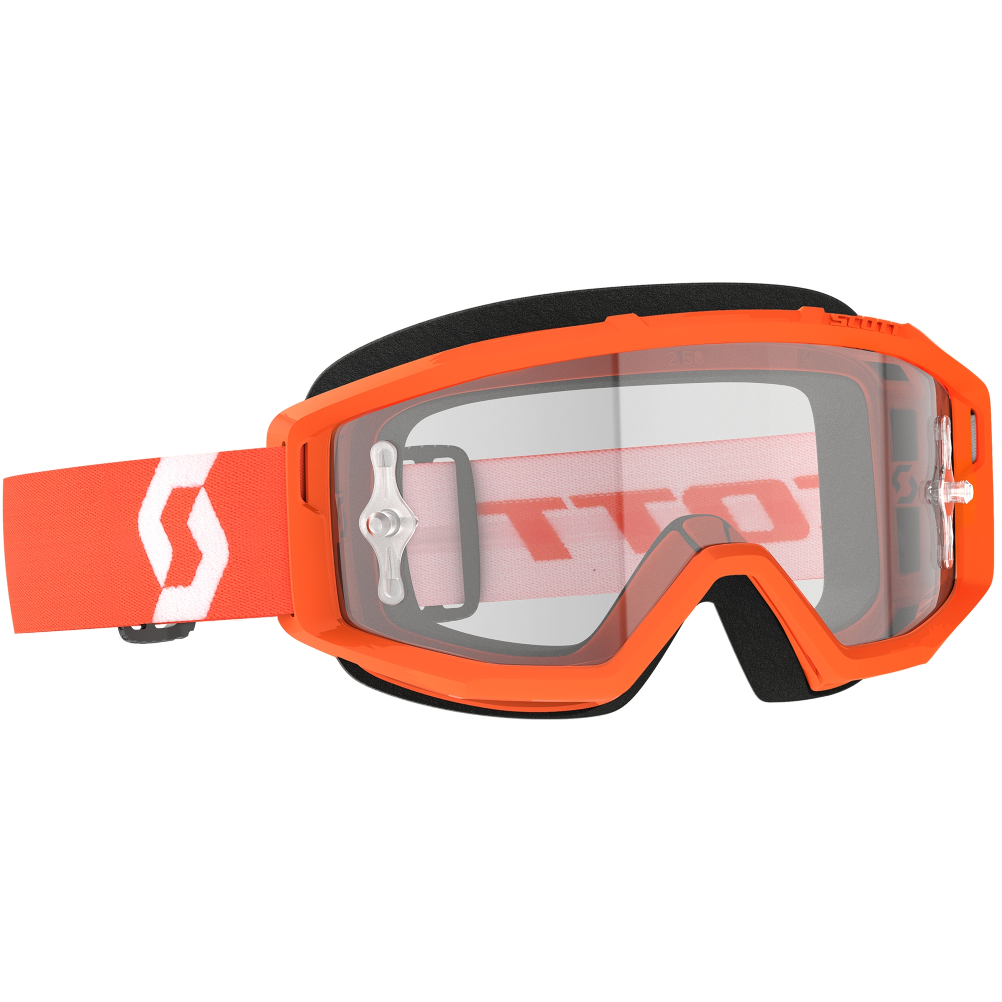 Motokrosové brýle SCOTT Primal Clear oranžovo-bílé s čirým plexi