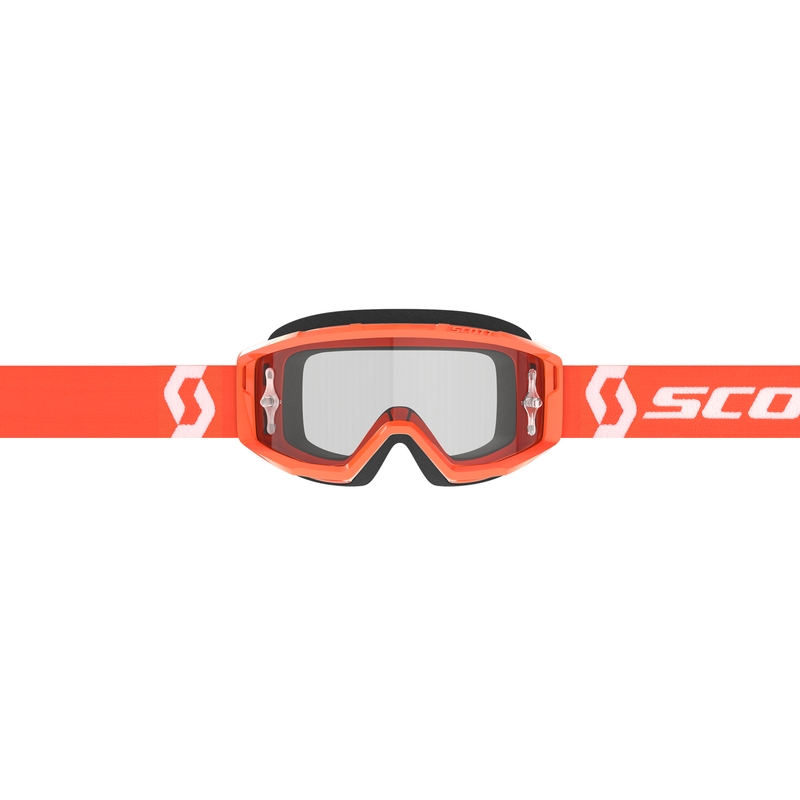 Motokrosové brýle SCOTT Primal Clear oranžovo-bílé s čirým plexi