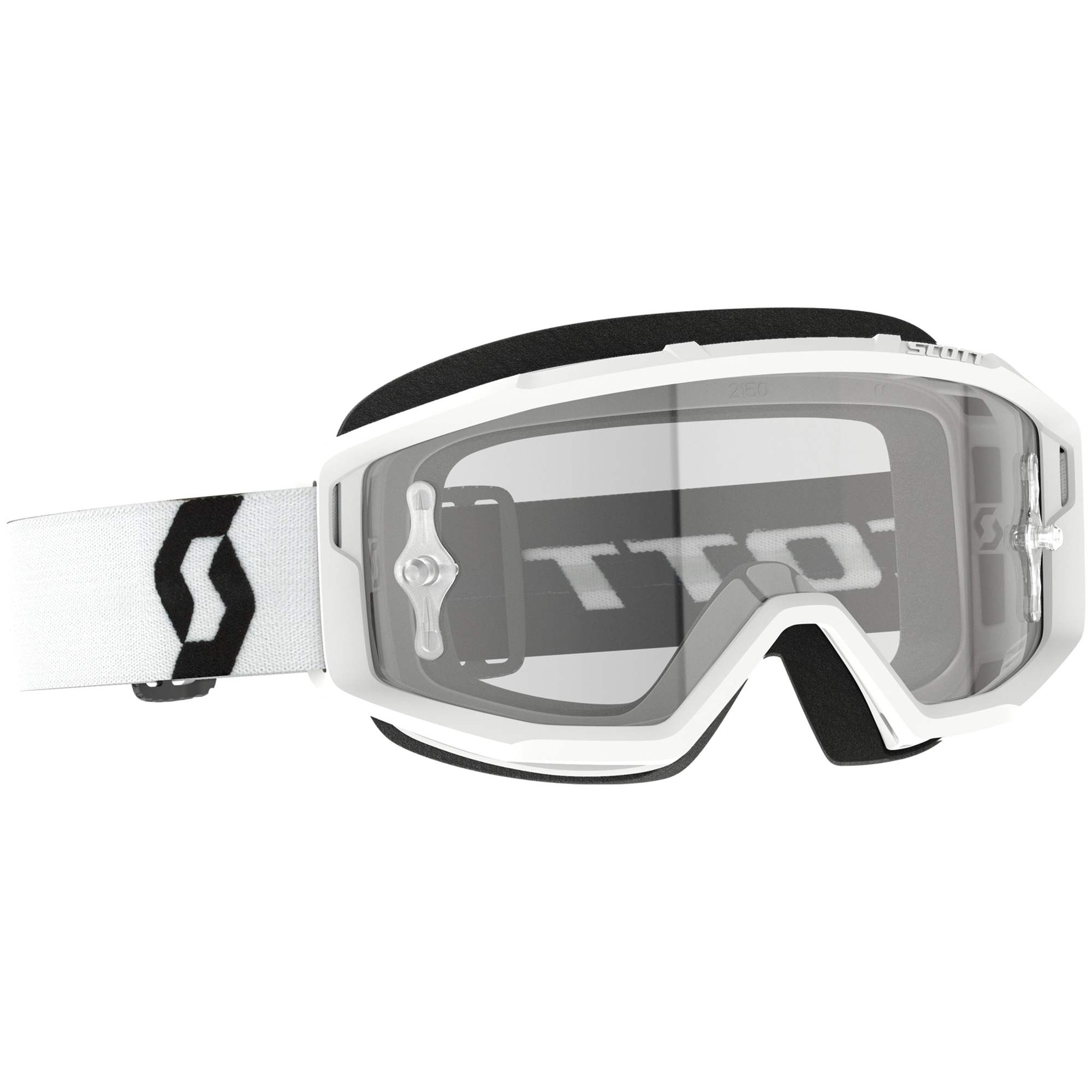 Motokrosové brýle SCOTT Primal Clear bílé s čirým plexi