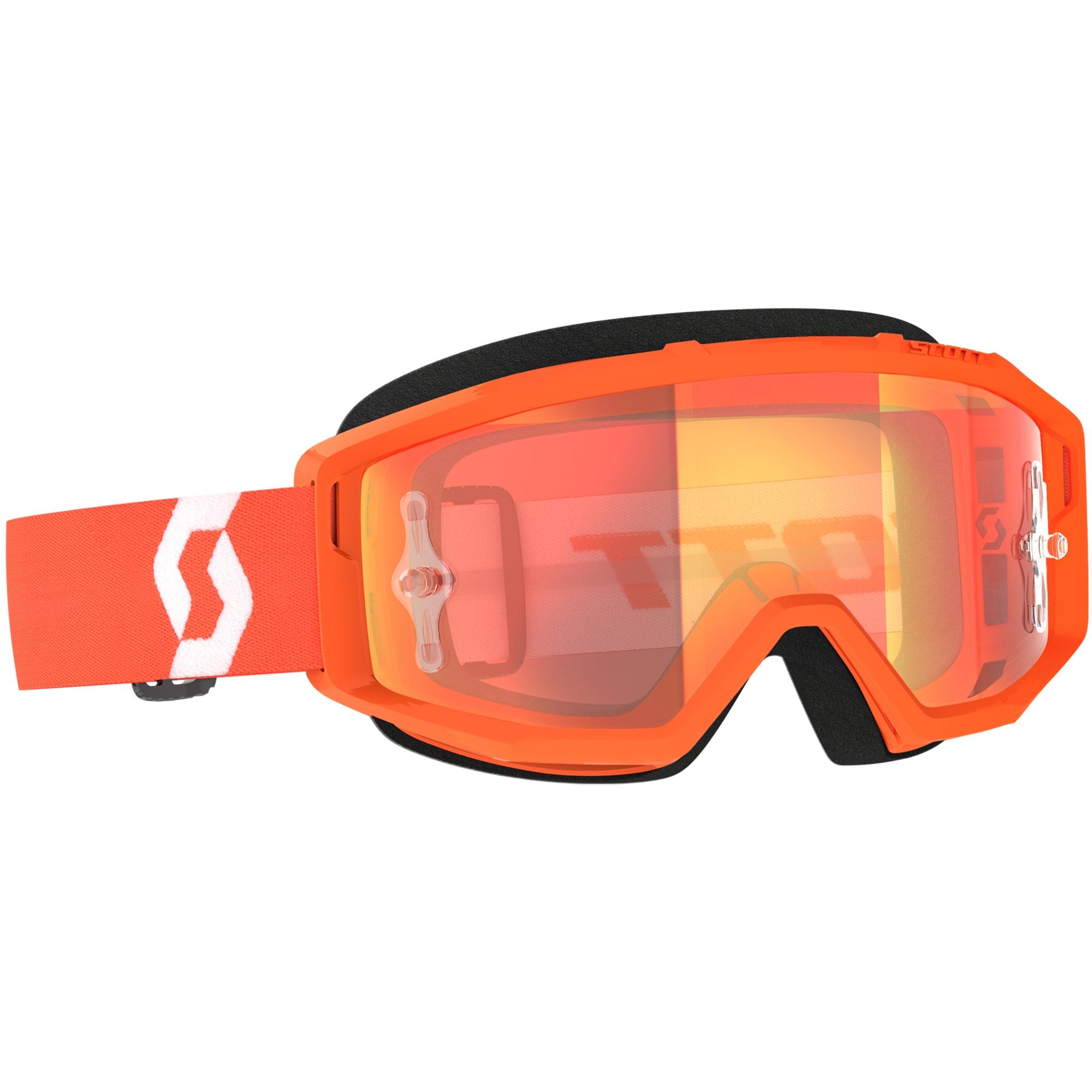 Motokrosové brýle SCOTT Primal CH oranžovo-bílé s chrom oranžovým plexi