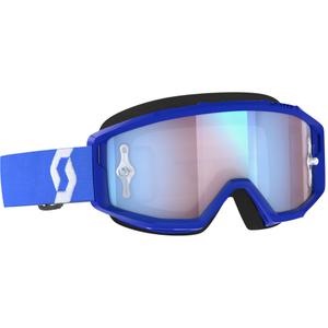 Motokrosové brýle SCOTT Primal CH modro-bílé s chrom modrým plexi