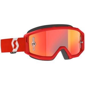 Motokrosové brýle SCOTT Primal CH červeno-bílé s chrom oranžovým plexi