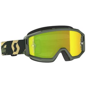 Motokrosové brýle SCOTT Primal CH camo khaki s chrom žlutým plexi