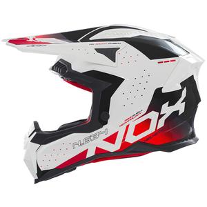 Motokrosová helma NOX N634 bílo-černo-červená