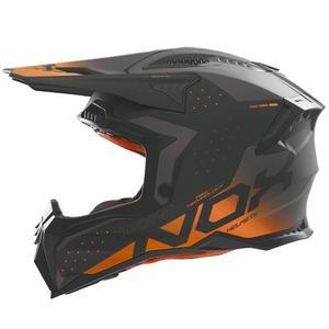 Motokrosová helma NOX N634 matná černo-oranžová
