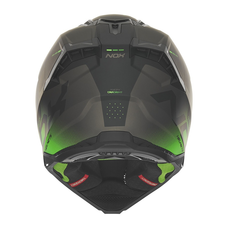 Motokrosová helma NOX N634 matná černo-zelená