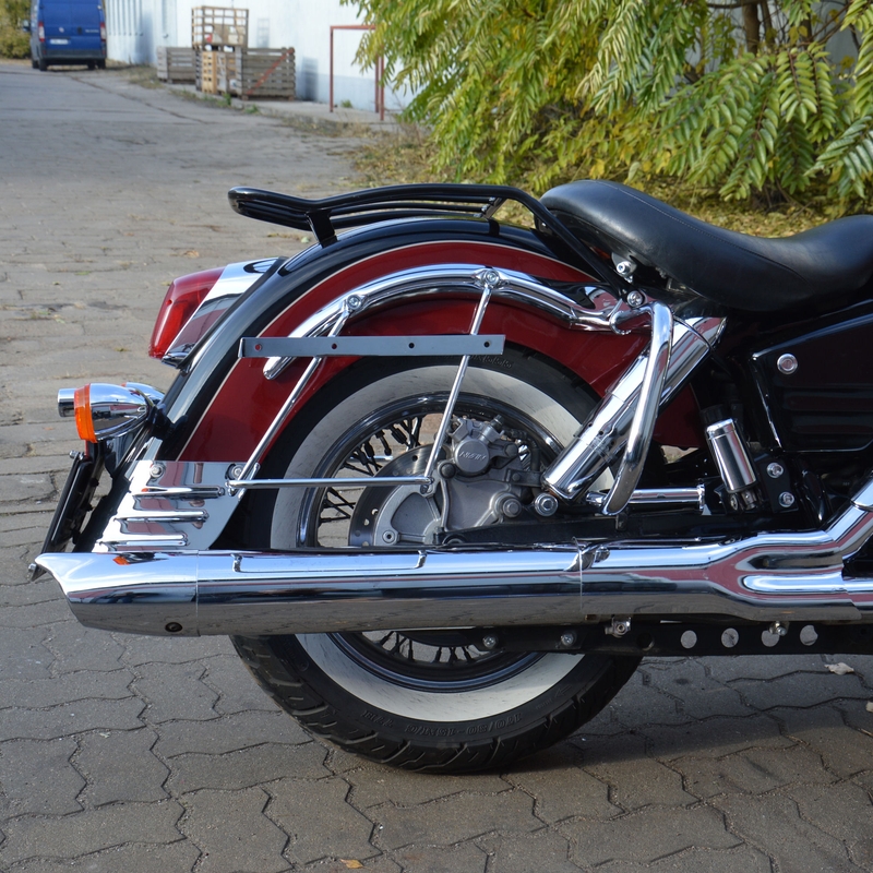Nosné rámy pod brašny s opěrkou HONDA VT1100 C3 Aero chromované