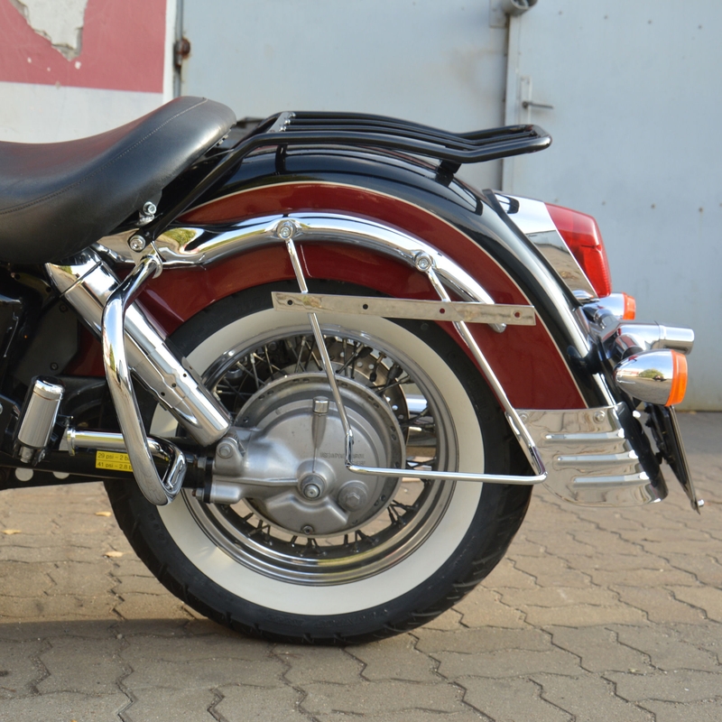 Nosné rámy pod brašny s opěrkou HONDA VT1100 C3 Aero chromované