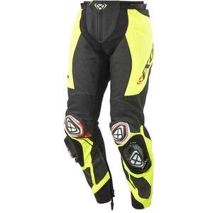 Kožené kalhoty na motorku IXON Vortex 3 černo-fluo žluté