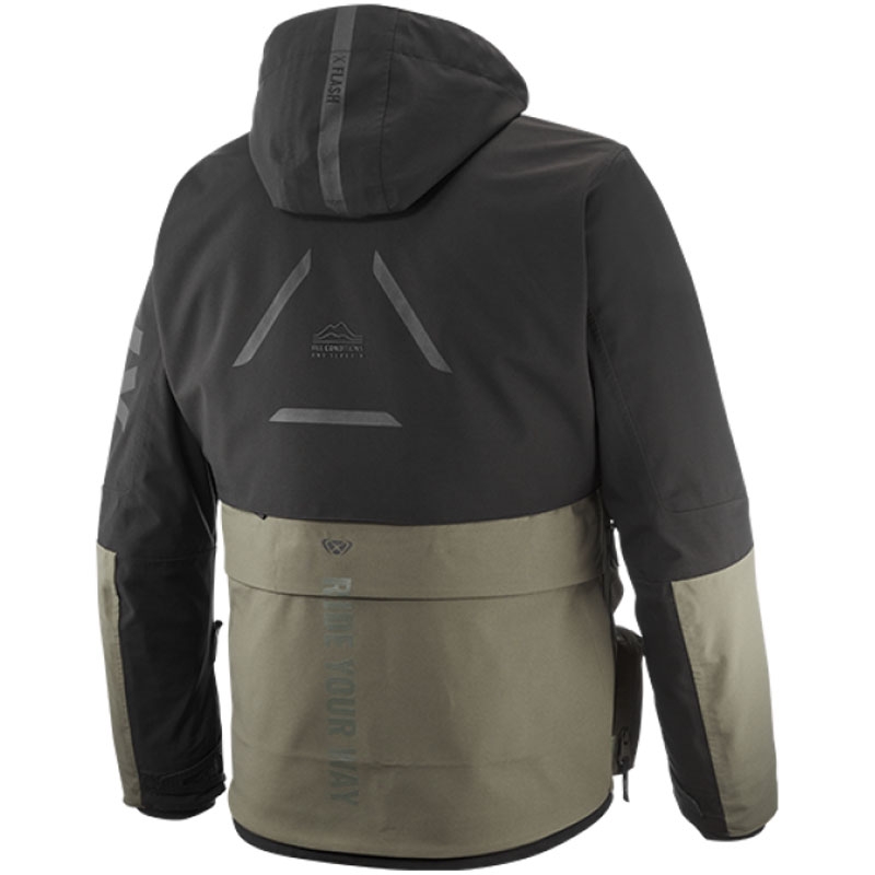 Bunda na motorku IXON Etna khaki-černá