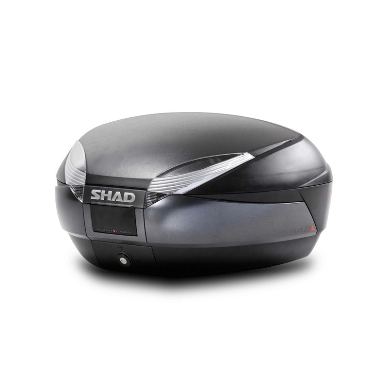 Vrchní kufr na motorku SHAD SH48 Tmavě šedo/černá se zámkem PREMIUM SMART