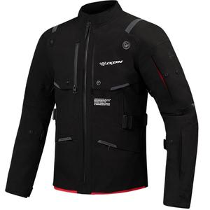 Bunda na motorku IXON M-Skeid černo-fluo červená