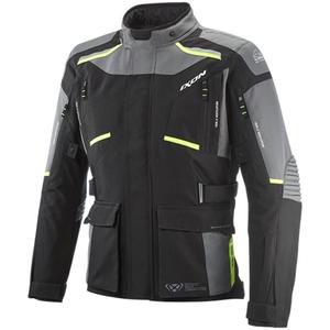 Bunda na motorku IXON Midgard černo-šedo-fluo žlutá