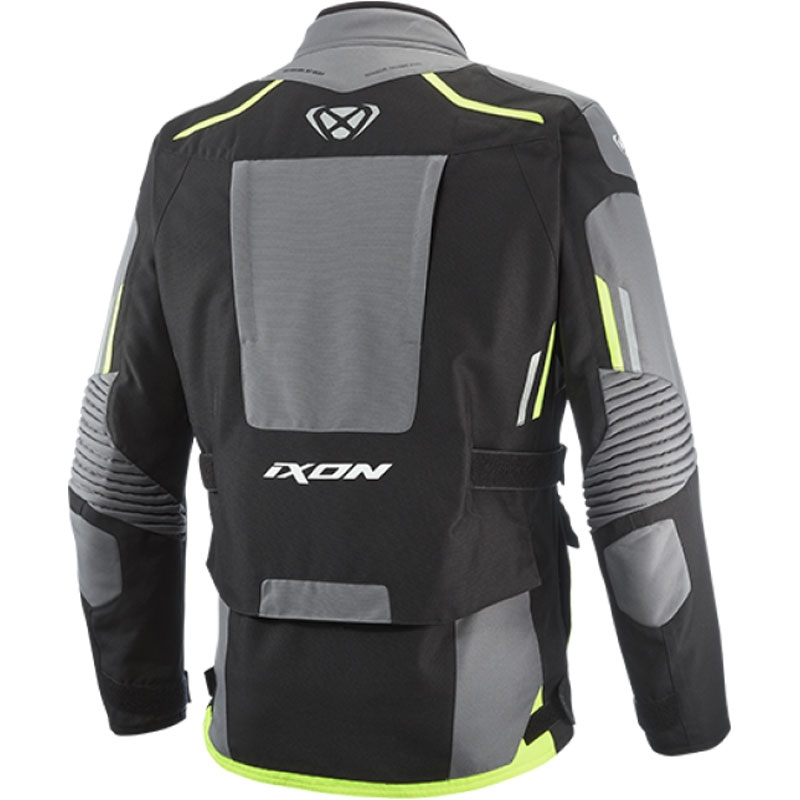 Bunda na motorku IXON Midgard černo-šedo-fluo žlutá