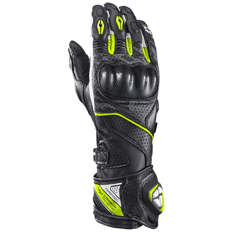 Rukavice na motorku IXON Tornado Air černo-bílo-fluo žluté
