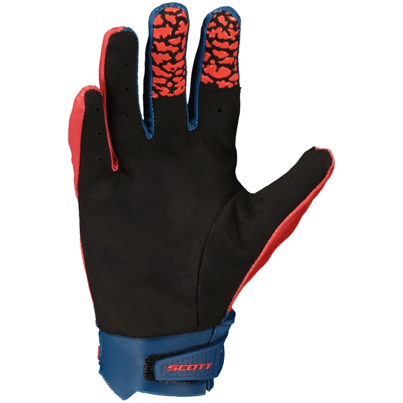 Dětské motokrosové rukavice SCOTT EVO TRACK modro-neonově červené
