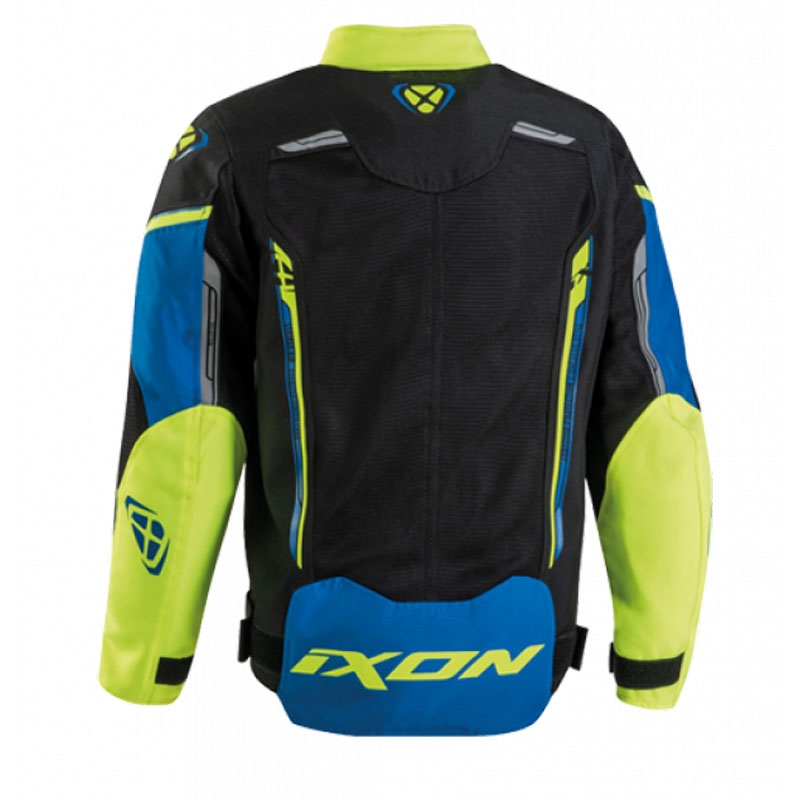 Dětská bunda na motorku IXON Striker Air černo-modro-žlutá